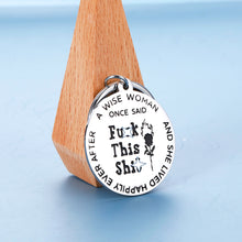 将图片加载到图库查看器,Funny Gifts Keychains for Women Girls Inspirational Christmas Birthday Present for Her Best Friends Sisters Besties Key Ring A Wise Woman Once Said Graduation Charm for Daughter from Dad Mom Family