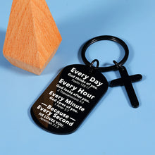 将图片加载到图库查看器,Christian Gifts for Women Christmas Keychain Religious gifts Son Boys Kids Friends Inspirational Gifts Spiritual gifts for Women Teens Grandson Birthday Valentines Sympathy Gift Baptism Gifts for Girl