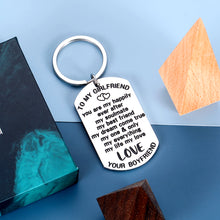 将图片加载到图库查看器,Girlfriend Christmas Gifts for Her Fiancee from Boyfriend Him I Love You Valentine Gifts Couple Keychain for Wife Women Girls Anniversary Birthday Gifts for GF Wedding Gifts for Bride from Groom