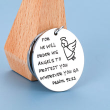 将图片加载到图库查看器,Keychains for Women, Key Chains Women, Christian Gifts for Women, Gifts for Christian Women Men, Religious Gifts, Easter Gifts for Men, Bible Gifts, He Will Order His Angels To Protect You