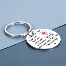 将图片加载到图库查看器,Couple Gifts-keychain For Men Boyfriend Fiance Unisex Present From Girlfriend Wife Fiancee I May Not Be Your First Love Anniversary Valentine's Day Birthday Pendant for Him Her Keyring