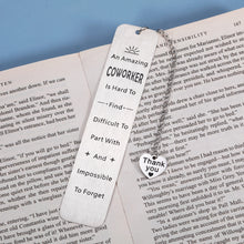 将图片加载到图库查看器,Coworker Leaving Gifts for Colleagues Metal Engraved Bookmark for Coworkers Work Bestie Christmas Birthday Gift for Manager Retirement Farewell Going Away Inspirational Gift for Employee Mentor Leader
