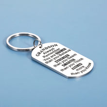 将图片加载到图库查看器,Grandson Gifts from Grandma Grandpa Christmas Gifts for Teenage Boys Inspirational Gifts for Men Kids Teen Him Keychain Birthday Graduation Back to School Stocking Stuffers for Boys Motivational Gifts