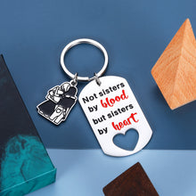 将图片加载到图库查看器,Friendship Gifts for Women Best Friends Keychain from Besties Sisters Girls Females Not Sisters by Blood But Sisters by Heart Key Ring Birthday Graduation Christmas Thanksgiving Present for Teens