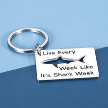 将图片加载到图库查看器,Shark Gifts for Women Inspirational Shark Keychain for Him Shark Items for Shark Lovers Divers Present for Best Friends Men Her Birthday Gift for Coworker Colleague Live Every Week Like Its Shark Week