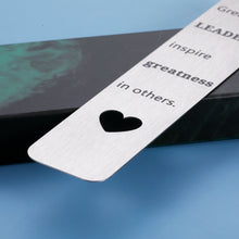 将图片加载到图库查看器,Great Leader Boss Day Gifts for Women Men Appreciation Bookmark for Mentor Manager Christmas Birthday Inspirational Supervisor Principal Gift for Promotion Retirement Thanksgiving from Employees