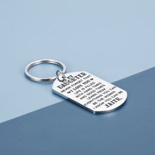 将图片加载到图库查看器,To My Daughter Gifts Keychain from Mom Dad Inspirational Key Ring for Teens Girls Birthday Christmas Pendant from Stepmother Stepfather Family Graduation New Year Present Charm for Women Her