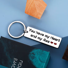 将图片加载到图库查看器,Boyfriend Gifts Anniversary Keychain for Him Husband Fiance from Girlfriend Wife Fiancee Valentine's Day Birthday Christmas Couple Present Engagement Wedding Keyring You Have My Heart Jewelry for Men