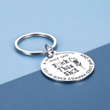 将图片加载到图库查看器,Funny Gifts Keychains for Women Girls Inspirational Christmas Birthday Present for Her Best Friends Sisters Besties Key Ring A Wise Woman Once Said Graduation Charm for Daughter from Dad Mom Family