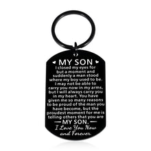 将图片加载到图库查看器,Birthday Son Gifts from Mom Dad Inspirational Engraved Keychain Gift for Him Boys Teens Christmas Valentine Graduation Anniversary Back to School Men Adults Driver Key Chain Gifts for Stocking Stuffer