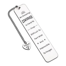 将图片加载到图库查看器,Coworker Leaving Gifts for Colleagues Metal Engraved Bookmark for Coworkers Work Bestie Christmas Birthday Gift for Manager Retirement Farewell Going Away Inspirational Gift for Employee Mentor Leader