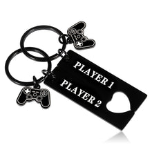 将图片加载到图库查看器,Funny Christmas Gifts for Boyfriend Game Lover Gamer Couple Matching Keychain Player 1 Player 2 Gamer Gifts for Men Anniversary Birthday Gift for Husband Gifts for Fiance Valentine Day Gifts for Groom