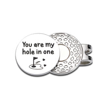 将图片加载到图库查看器,Golf Accessories for Men Golf Ball Marker with Magnetic Hat Clip Anniversary Christmas Valentines Gifts for Husband Boyfriend from Wife Girlfriend Birthday Gifts for Golf Lover You Are My Hole In One