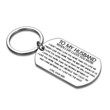 将图片加载到图库查看器,Keychain to My Husband Boyfriend Men Fiance Couple-gift from Wife Girlfriend Women Fiancee Valentine when I Say I Love You More Anniversary Birthday Present Keyring for Him Accessories