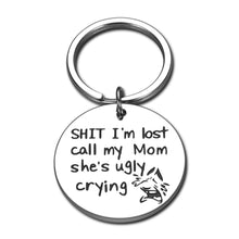 将图片加载到图库查看器,Funny Pet Tag for Cats Dogs Owner Gift Keychain for Puppy Kitten Lovers Oh I’m Lost Call My Mom She’s Ugly Crying Label Stainless Steel Dog ID Collar Pendant