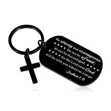 将图片加载到图库查看器,Religious Gifts for Women Christian Gifts for Men Christmas Gifts for Teens Him Men Inspirational Bible Verse Cross Keychain for Friends Coworkers Birthday Graduation Gifts for Son Daughter Family