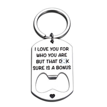 将图片加载到图库查看器,Funny Couple Gifts Valentine Anniversary I Love You Keychain for Boyfriend Husband Men from Girlfriend Wife Women Birthday Christmas Gift Wedding Key Ring for Fiance Groom Him from Fiancee Bride Her