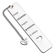 将图片加载到图库查看器,Great Leader Boss Day Gifts for Women Men Appreciation Bookmark for Mentor Manager Christmas Birthday Inspirational Supervisor Principal Gift for Promotion Retirement Thanksgiving from Employees