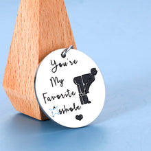 将图片加载到图库查看器,Funny Gifts for Men Boyfriend You Are My Favorite Keychain Christmas Anniversary Present for Husband Hubby Fiance from Wife Girlfriend Fiancee Birthday Valentine's Day Pendant for Male Him Jewelry