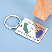 将图片加载到图库查看器,Best Friend Keychain Gifts Long Distance Friendship Gifts for Women Men Moving Away Gifts for BFF Bestie Friend Female Male Going Away Goodbye Farewell Gift Birthday Christmas Keyring Jewelry