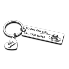 将图片加载到图库查看器,Retirement Gifts Keychain for Men Women Coworker from Boss Employer Newly Retired Farewell Present for Leader No One Can Ever Fill Your Shoes Enjoy Retirement Going Away Thank You Pendant Charm