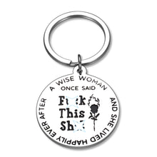 将图片加载到图库查看器,Funny Gifts Keychains for Women Girls Inspirational Christmas Birthday Present for Her Best Friends Sisters Besties Key Ring A Wise Woman Once Said Graduation Charm for Daughter from Dad Mom Family