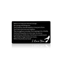将图片加载到图库查看器,New Dad Wallet Insert Card Father to Be Fathers Day Gift for Men from Wife Pregnancy Baby Announcement Gifts for Him Fiance New Father Soon to Be Daddy First Time Dads Gifts from New Mommy Christmas