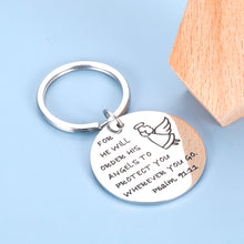 将图片加载到图库查看器,Keychains for Women, Key Chains Women, Christian Gifts for Women, Gifts for Christian Women Men, Religious Gifts, Easter Gifts for Men, Bible Gifts, He Will Order His Angels To Protect You