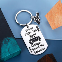 将图片加载到图库查看器,Funny Supernatural Fans Gifts Keychain for Women Men Winchester Brothers TV Show Merchandise Christmas Birthday Graduation Gift Musician Trucker Best Friend New Driver Picks the Music Shotgun
