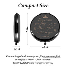 将图片加载到图库查看器,Valentines Day Gifts for Her Girlfriend Wife Compact Makeup Mirror Christmas Stocking Stuffers for Teen Girls Birthday Gifts for Women Daughter Mom Female Friends Sisters Gifts for Sister Graduation