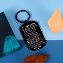 将图片加载到图库查看器,Teen Boys Gift Ideas Son Gifts from Mom Inspirational Keychain for Him Son-in-Law Stepson Birthday Christmas Stocking Stuffers for Teens Valentines Day Gifts for Kids Graduation Gifts Back to School