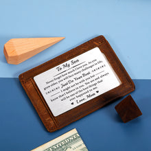 将图片加载到图库查看器,Son Gifts from Mom Wallet Card Insert Birthday Gift Card Teen Boy Gifts Christmas Gifts for Men Kids Graduation Gifts Valentines Day Gifts Off to College Back to School Stocking Stuffers for Teen Boys
