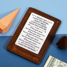 将图片加载到图库查看器,Valentine Cards Gifts for Him Boyfriend Anniversary Card Wallet Inserts Birthday Gift Card I Love You Gifts for Him Valentines Day Gifts for Husband Christmas Gifts for Men Wedding Gifts for Couple