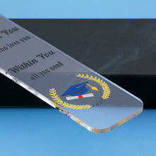 将图片加载到图库查看器,2023 Graduation Gifts Acrylic Bookmarks for Him Her Class of 2023 College Senior High School Daughter Son Birthday Gifts from Mom Dad Friends Nurse Students Inspirational Grad Gift for Boy Girls Teens