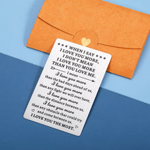 将图片加载到图库查看器,Valentine Cards Gifts for Him Boyfriend Anniversary Card Wallet Inserts Birthday Gift Card I Love You Gifts for Him Valentines Day Gifts for Husband Christmas Gifts for Men Wedding Gifts for Couple