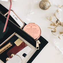 将图片加载到图库查看器,Daughter Gift from Mom Dad Rose Gold Compact Makeup Mirror Stocking Stuffers for Teen Girls Daughter in Law Gifts for Daughter Birthday Valentines Day Graduation Teen Girls Gift Ideas